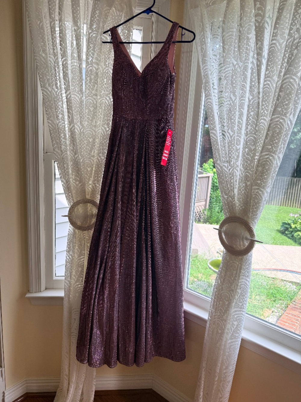 Purple Glittery Gown NWT